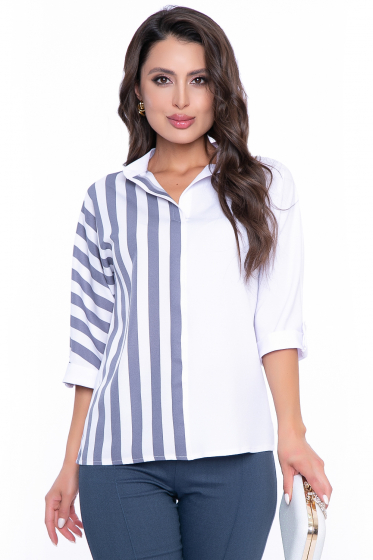 Блуза "Лозанна" (серая полоска) Б2790